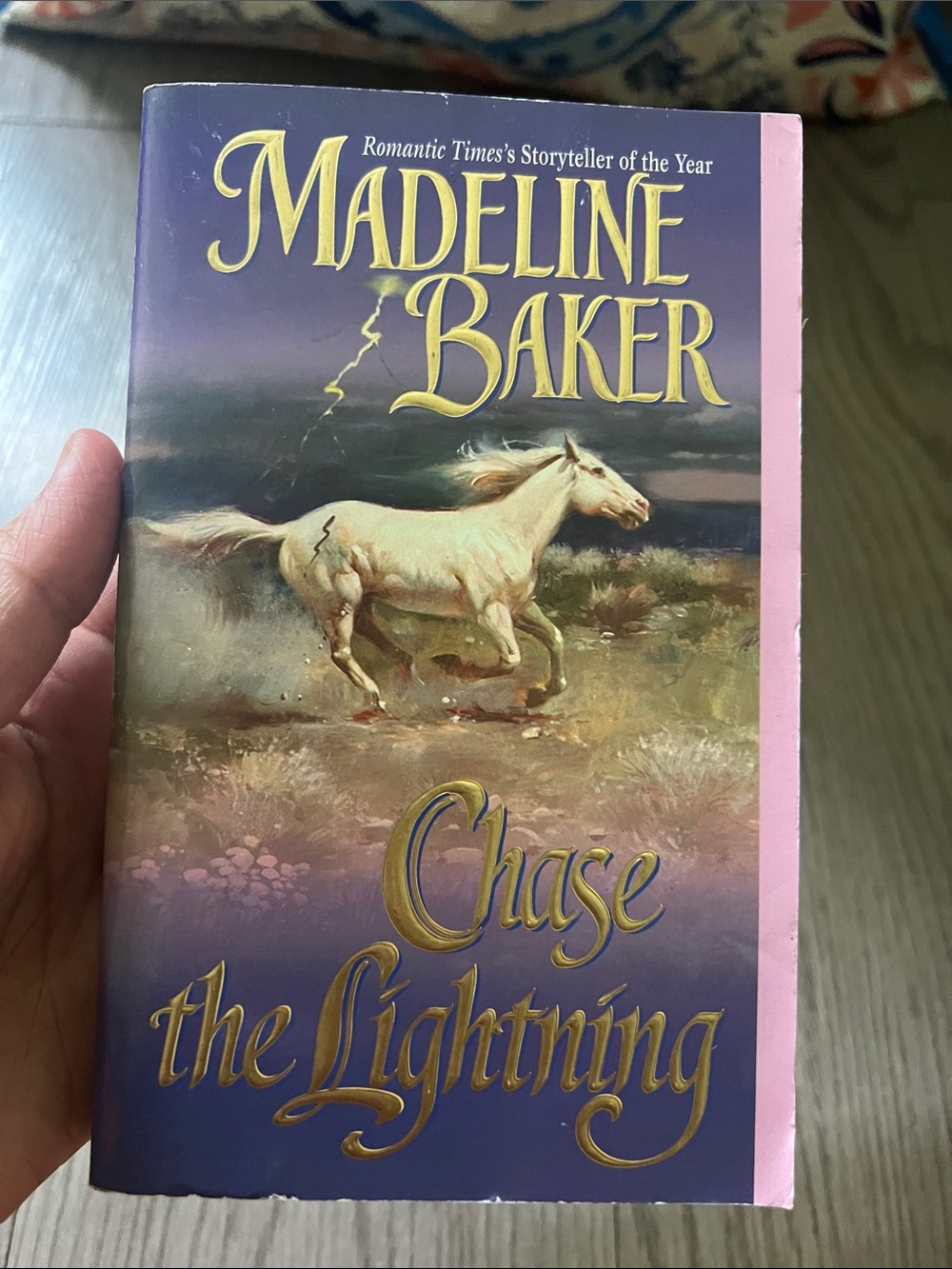 Madeline Baker "Chase the Lightning" Paperback - Purple & Pink Cover
